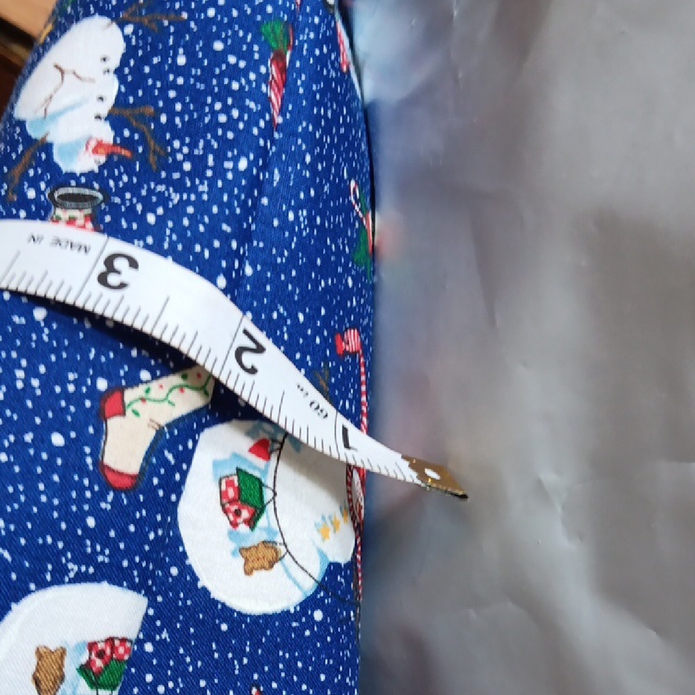 Festive Blue and White Winter Tote Bag - Picture 8 of 9